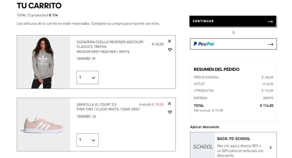 Adidas: análisis de eCommerce de ropa deportiva - Shoptexto