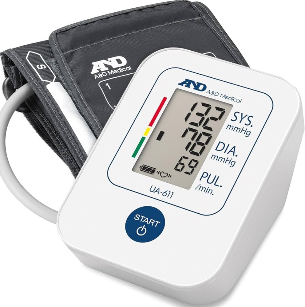 A&D Medical Tensiómetro de brazo digital, medición precisa de la presión arterial y el pulso, validado clínicamente – UA-611