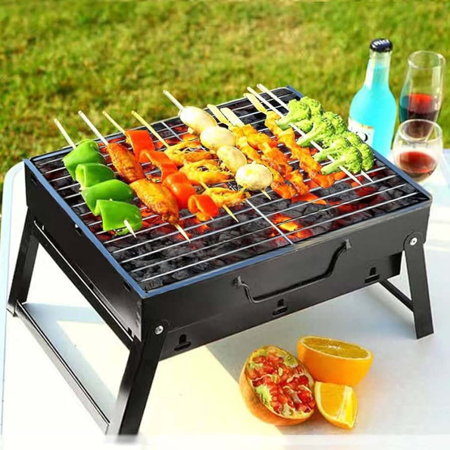 Amazon.com: Barbacoa portátil plegable para parrilla de carbón ...