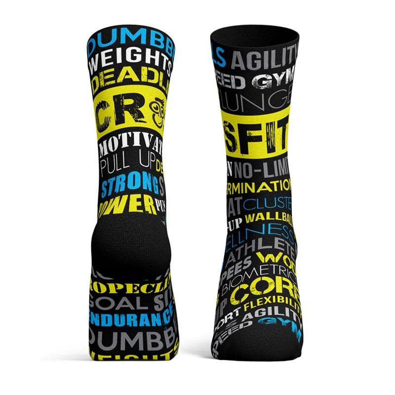 Calcetines de crossfit motivadores y divertidos Strong