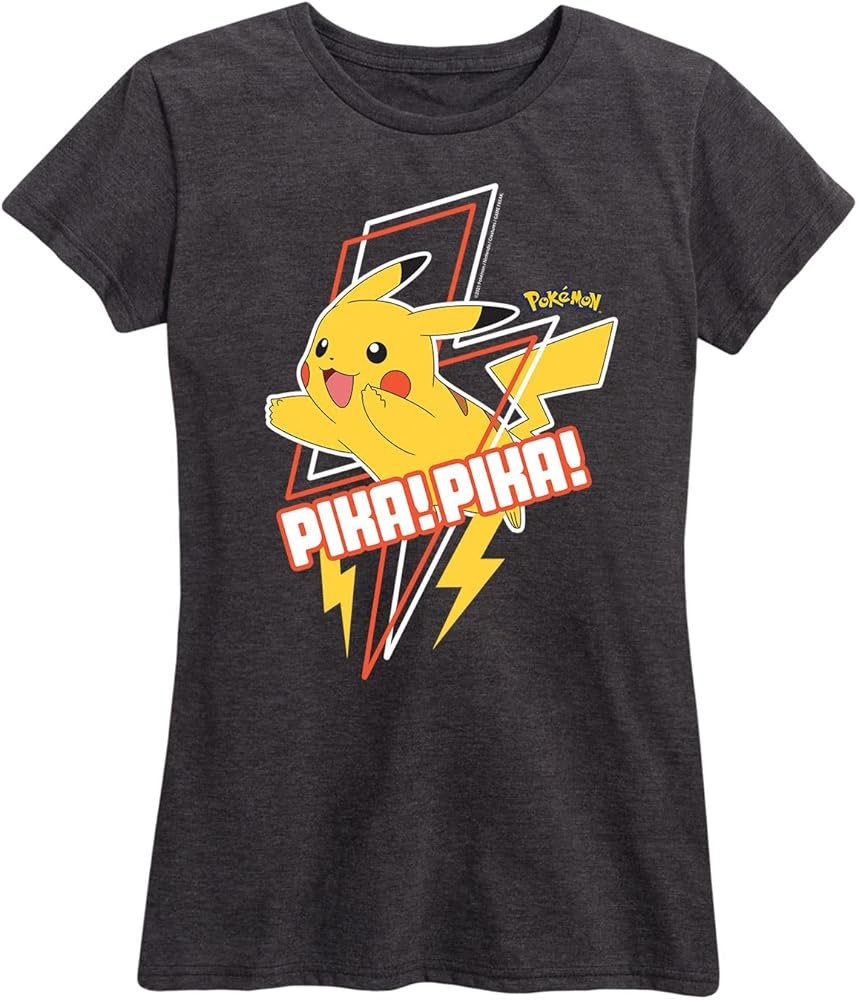 Hybrid Apparel - Pokémon - Lo mejor de Pikachu - Camisetas gráficas de manga corta para mujer