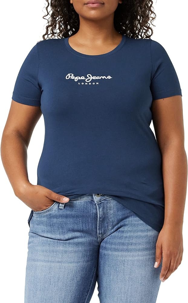 Pepe Jeans New Virginia Camiseta, Azul (Navy), XS para Mujer...