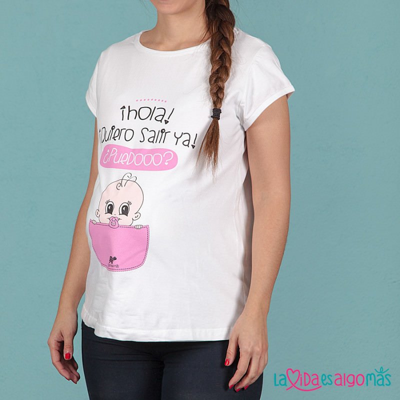 Camiseta Bonita Premamá Personalizada Para Futuras Mamis - La Vida ...