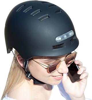 MOLTO - Casco con luz Frontal y Trasera LED para Adultos |