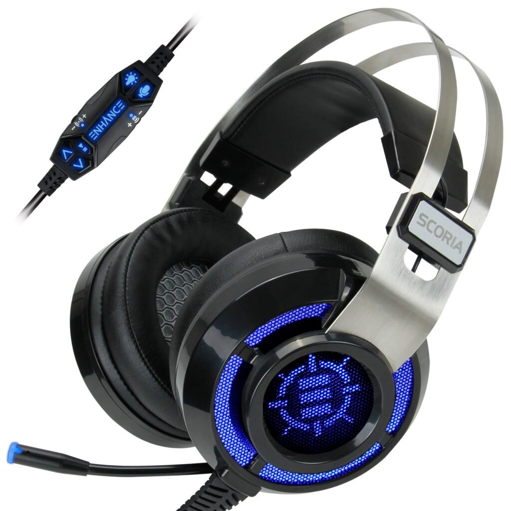 ENHANCE Cascos Gaming Scoria Auriculares USB/Auriculares Gaming ...