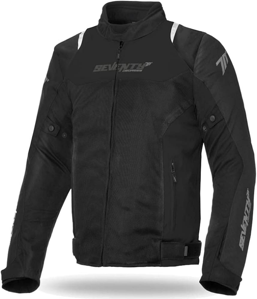 SEVENTY Chaqueta Moto de Verano JR48 Negro Azul Rojo para Hombre |