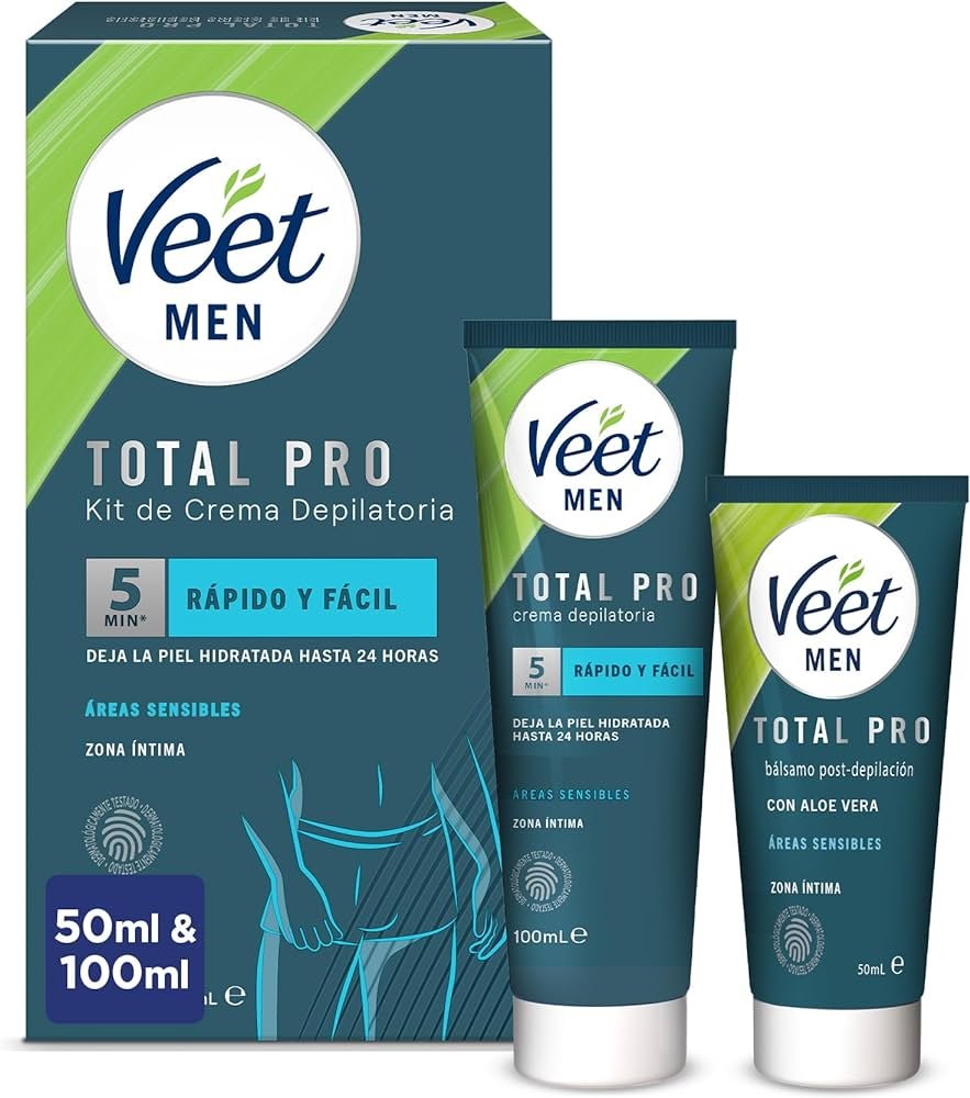 Veet Men Kit de Depilación para Zonas Íntimas del Cuerpo, Crema ...