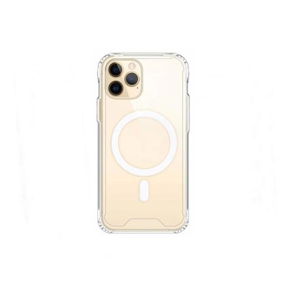 Funda TPU para iPhone 12 / 12 Pro transparente con imán Magsafe