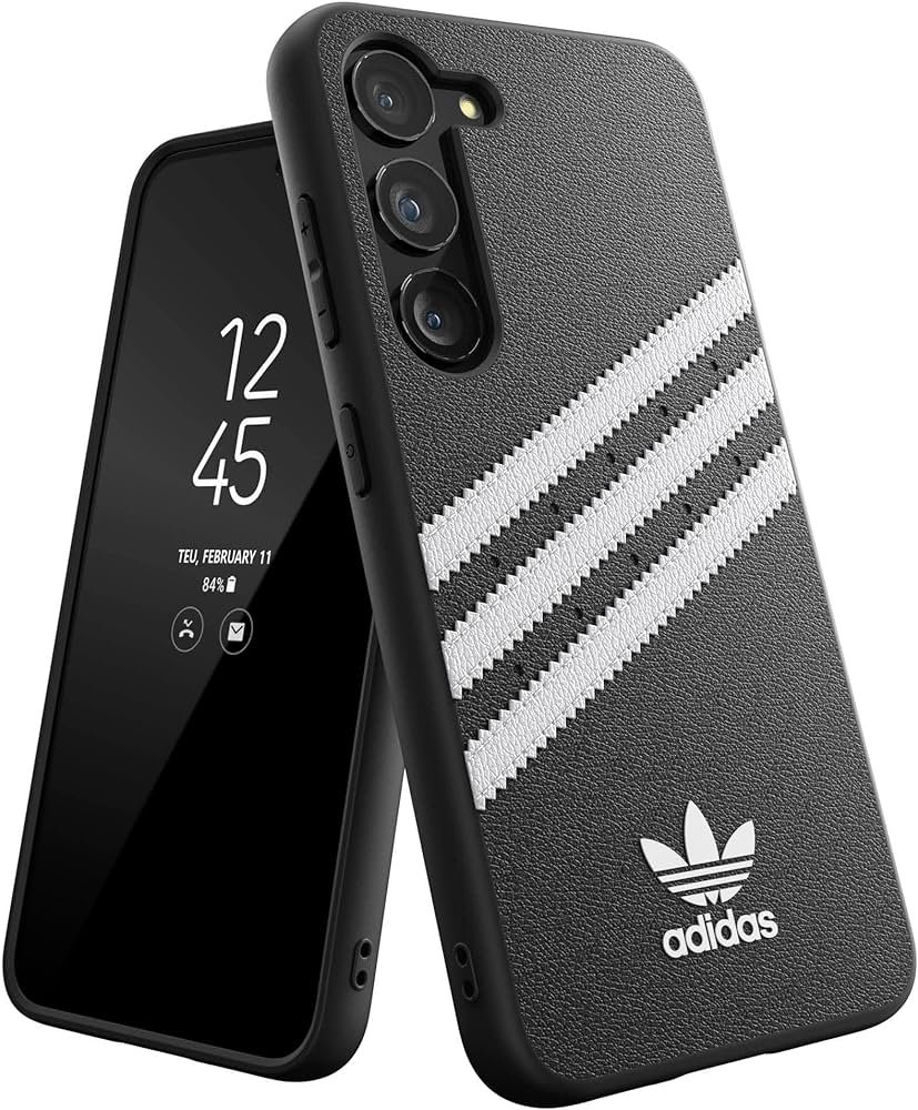 adidas Funda diseñada para Samsung Galaxy S23 de 6.1 pulgadas, protección contra caídas a prueba de golpes, compatible con carga inalámbrica, diseño...