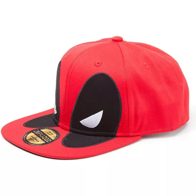 Gorra plana roja snapback Deadpool Big Face Marvel Comics de Difuzed