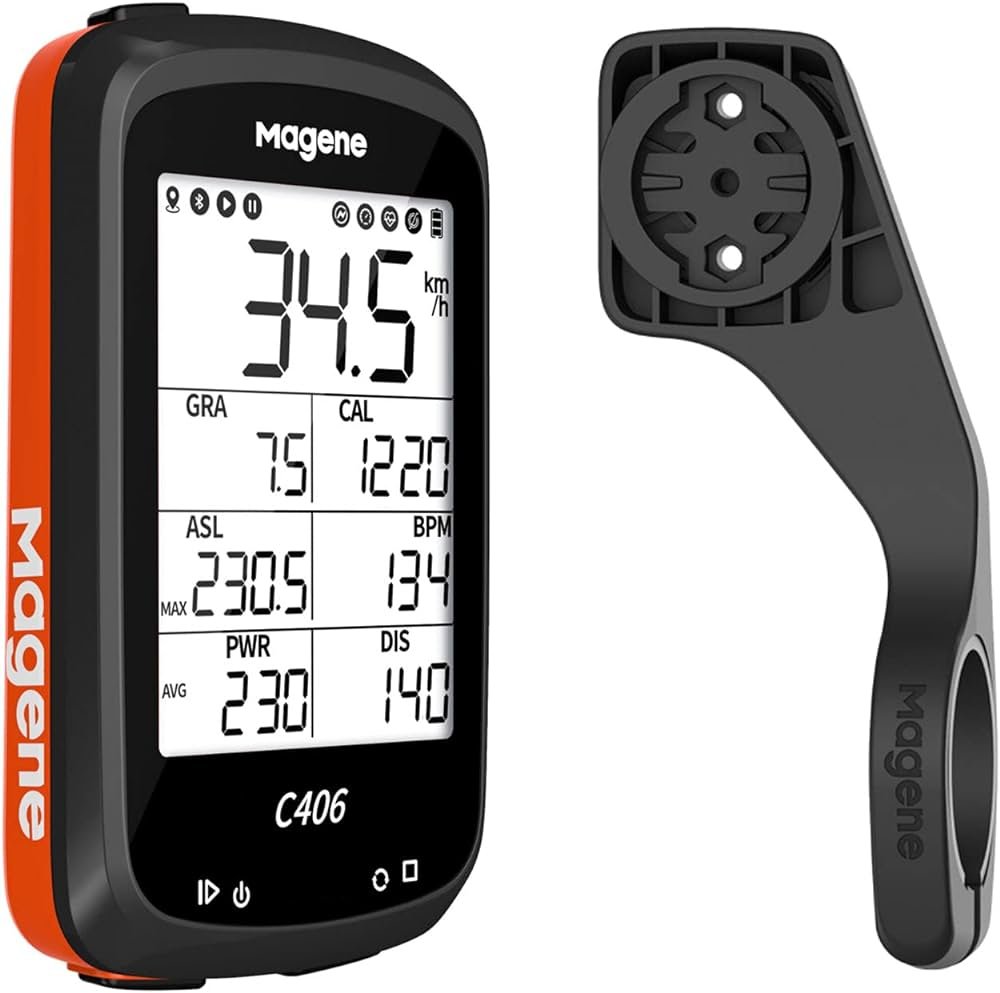 Magene C406 Ordenador para Bicicleta Pantalla LCD de 2,5 Pulgadas GPS Resistente al Agua Inalámbrico Inteligente Montaña Bicicleta Monitor Datos de...