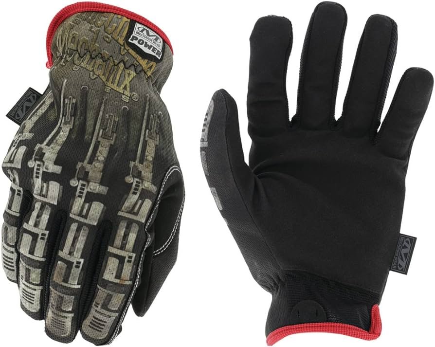 Mechanix Wear Power Print Robot Guantes (M, Negro)