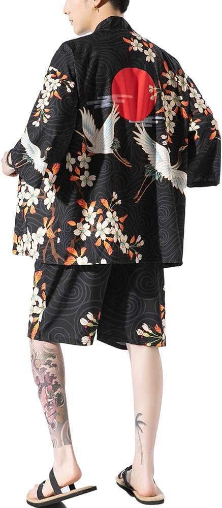 Amazon.com: PRIJOUHE Conjunto de pantalones tipo kimono de estilo ...