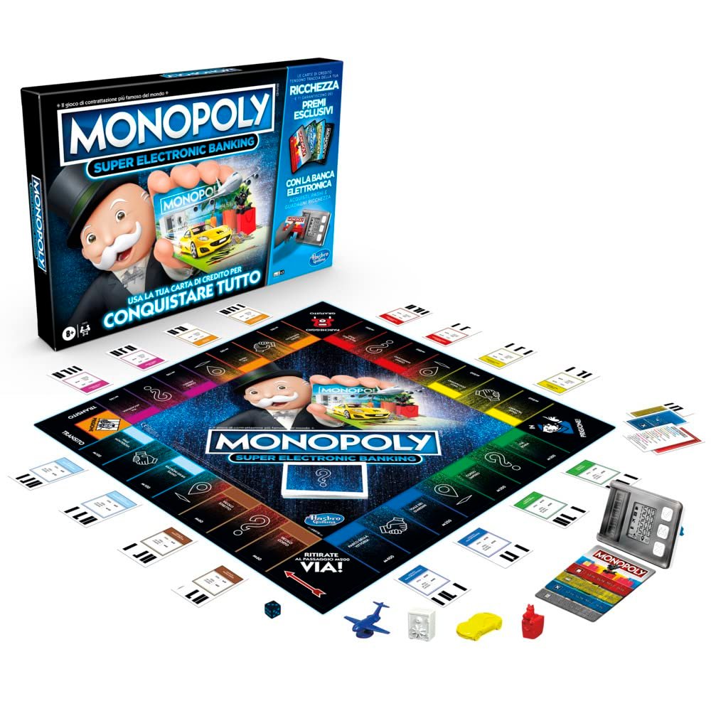 Hasbro Monopoly Super Electronic Banking (Juego en caja con Hasbro Gaming)