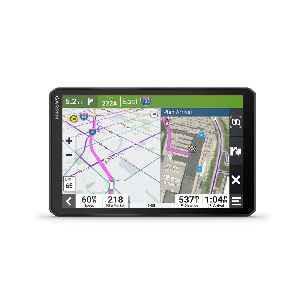 Garmin dēzl™ OTR810, navegador GPS de camión grande y fácil de leer de 8 pulgadas, enrutamiento de camiones personalizado, imágenes satelitales...