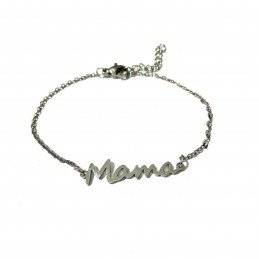 pulsera con el nombre de mamá en acero inoxidable hipoalergénico y...