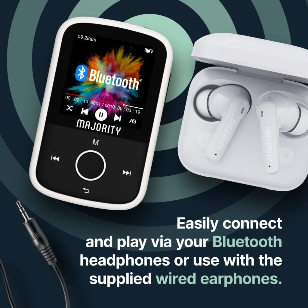 Amazon.com: Reproductor MP3 Bluetooth con auriculares, clip ...