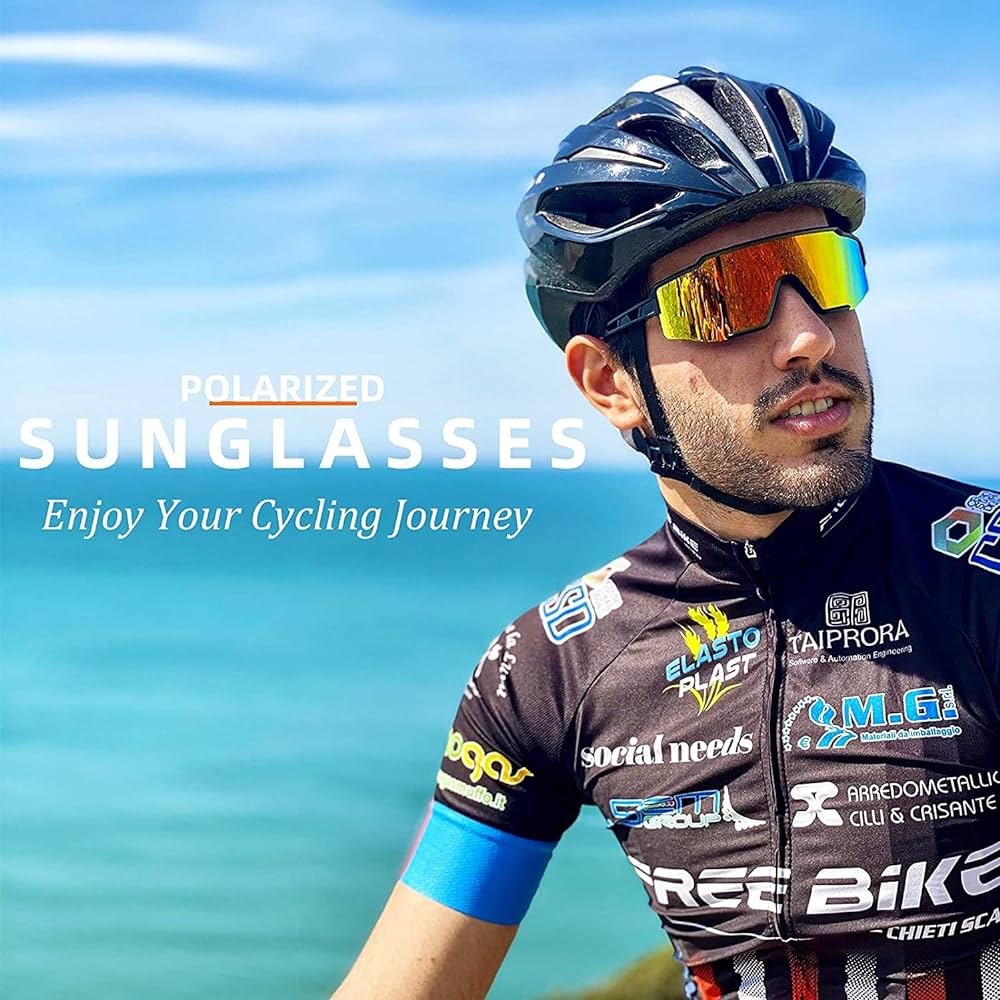 ROCKBROS Gafas de sol polarizadas para hombres y mujeres, gafas de ciclismo deportivas, conducción, bicicleta, pesca, correr, TAC UV400