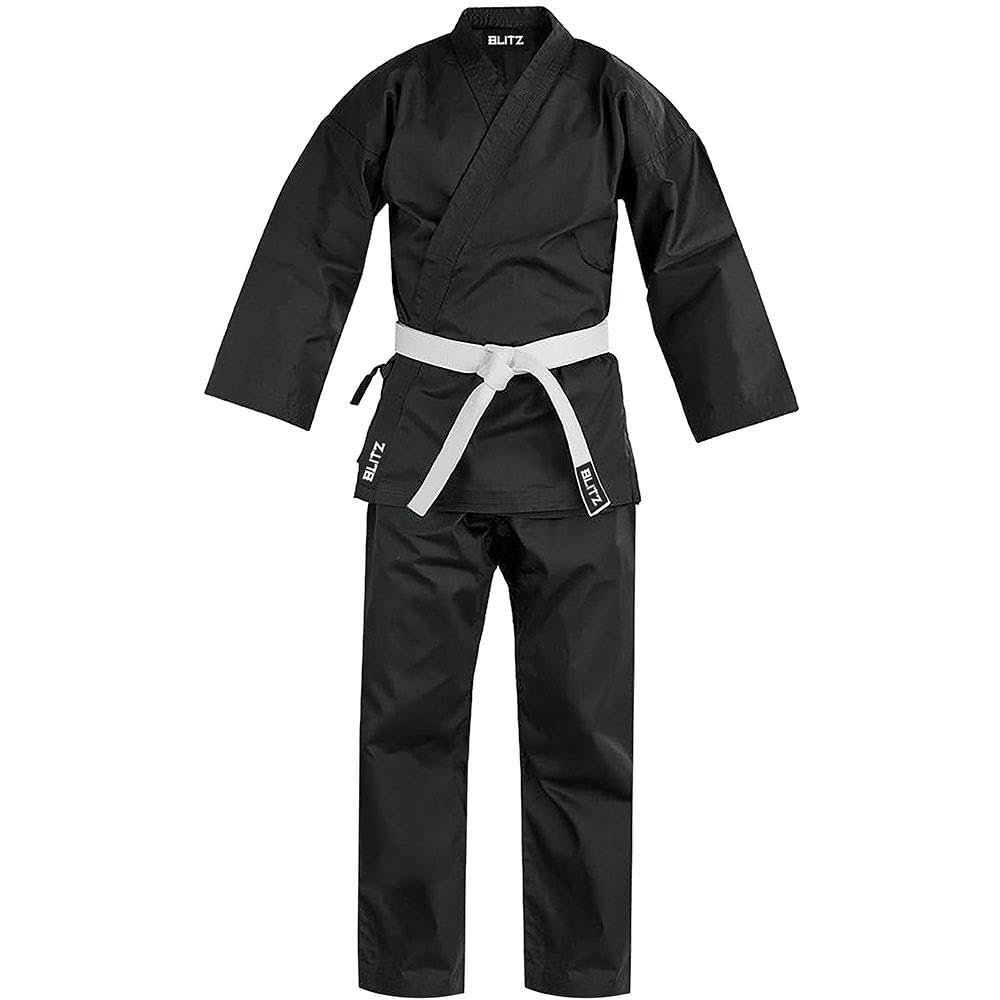 Blitz Sport Adulto Polycotton Estudiante Karate Negro Traje 3...