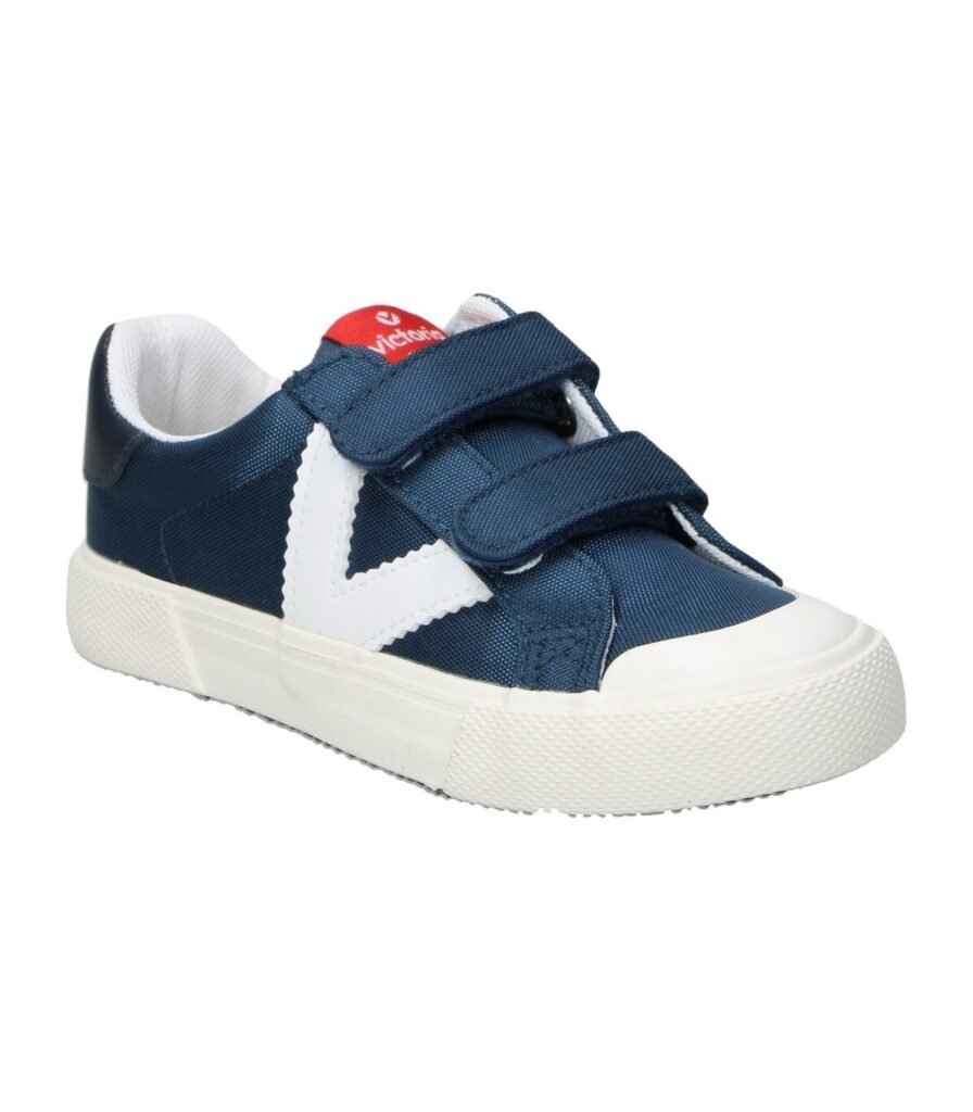 Zapatillas azul marino con velcro niño Victoria.